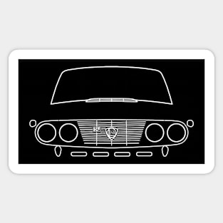 Lancia Fulvia classic car outline graphic (white) Sticker